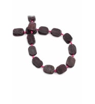 Garnet Doğal Taş Parlak Yassı Oval Kesim 14x10mm Dizi
