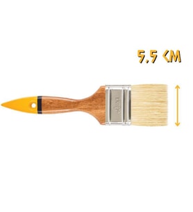 İzmir Fırça Luna Ahşap Saplı Kestirme Boya Fırçası No: 2.5 - 5.5 cm.
