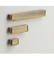 Tline L Tipi Çizgili Antik Bronz Kulp 96 mm. 209060