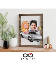BK Gift Kişiye Özel Sevgililer Karikatürlü 3D Ahşap Tablo, Sevgiliye Hediye, Sevgililer Günü Hediyesi, Yıl Dönümü Hediyesi, Doğum Günü Hediyesi-53