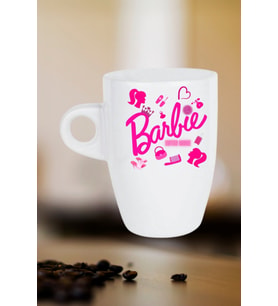 Enter Mode Barbie Baskılı Kupa Bardak Porselen Latte Filtre Kahve Fincanı