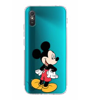Xiaomi Redmi 9A  Kamera Korumalı Kapak Mickey Mouse Tasarımlı Şeffaf  Kılıf