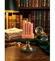 Mumelia Candles Kitaplık Figür - Doğal Soya Dekoratif Mum - Turuncu