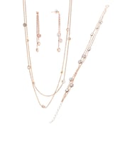 Söğütlü Silver Gümüş rose sıra taşlı takım