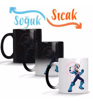 Megaman Anime Sihirli Kupa Bardak Porselen