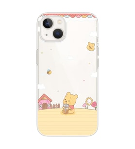 Iphone 14 Uyumlu Winnie The Pooh Tasarımlı Şeffaf Telefon Kılıfı