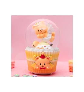 Ayıcık Orta Boy Kar Küresi Işıklı, Müzikli, Sarı, 12x8