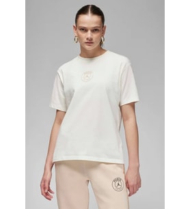 Nike Air Jordan Paris Saint Germain Mens Tee Grafik Baskılı Erkek Günlük Tişört Krem
