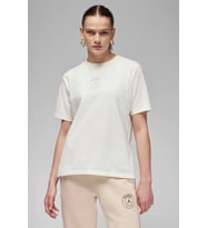Nike Air Jordan Paris Saint Germain Mens Tee Grafik Baskılı Erkek Günlük Tişört Krem