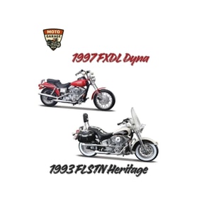 1:18 Harley-Davidson 90'lar Klasikleri İkili Set - 1997 FXDL Dyna & 1993 FLSTN Heritage