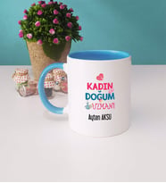 Kadın Doğum Uzmanı Kupa Bardak Mavi