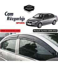 Renault Symbol 2008-2012 Uyumlu Mugen Cam Rüzgarlığı Seti Piano Black 4'lü İthal