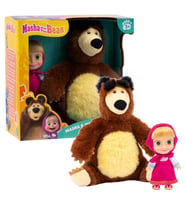 Masha İle Koca Ayı 2'li Figür Seti MHA21000 Koca Ayı 20 Cm Pelus Masha 12 Cm Bebek