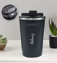 Kişiye Özel Dereceli 350 ML Çelik Termos (Siyah)