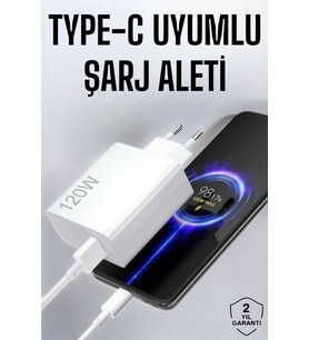 Northcity 120W Şarj Aleti Hızlı Şarj Turbo - Type-C & Mi Turbo Destekli, Veri Aktarımı İçin Uyumlu