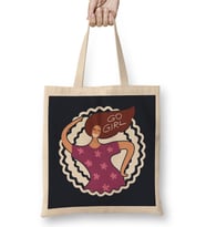 Feminist Go Girl Hair Text Bez Çanta Uzun Saplı
