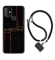 INFINIX Hot 8 9 10 11S Hot 10 Play 10T Kılıf Boyun Askılı Silikon Meow 1657