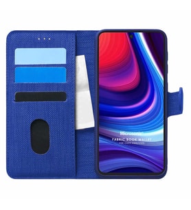 Microsonic Omix X500 Kılıf Fabric Book Wallet Lacivert