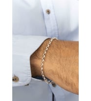 Halka Zincir Gümüş Erkek Bileklik
