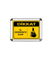 El Dezenfte Alanı A3 Cerceveli Uyarı ve Yönlendirme Levhası