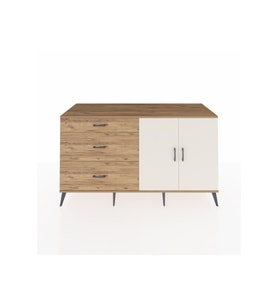 Kronos Konsol 2 Raflı 3 Çekmeceli 2 Kapaklı 176x59x99 Çam-Aytaşı/Çam