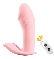 Vibratör Giyilebilir Yapay Penis Külot Kablosuz Uzaktan Kumandalı veya Telefon Kontrollü Vibratör Klitoris Stimülatörü Orgazm Mastürbatörü Kadınlar İçin  (Pembe)