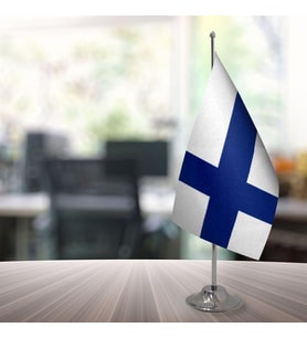 Finlandiya 15x22,5 Masa Bayrağı (Direksiz)