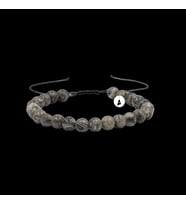Gri Jasper 6mm Merdiven Kapama Doğal Taş Bileklik