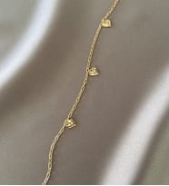 Kalp Charm'lı Sallantılı Xuping Bileklik (Altın)