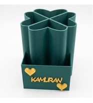 Kişiye Özel İsimli 3D Baskı Yonca Çiçek Organizer