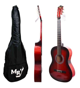 Manuel Raymond MRC275RB 4/4 Tam Boy Klasik Gitar Kırmızı Sunburst Renk, Başlangıç Seviyesi, Taşıma Kılıfı Hediyeli
