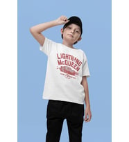 Lightning Mcqueen Baskılı Unisex Arabalar Şimşek Mcqueen Çizgi Film Çocuk Tişört (1-12 Yaş)