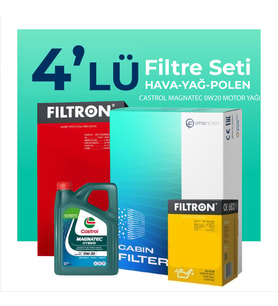 Filtron Toyota Corolla 1.5 Filtre Bakım Seti Castrol Motor Yağlı (2021-2024) 4 Lü