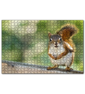 Cakapuzzle Daldaki Sevimli Küçük Sincap  Puzzle Yapboz MDF (Ahşap) (120 Parça)