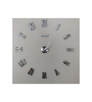 Eha Lazer 3d Pleksi Roma Saat 60x90 Cm (Gümüş)