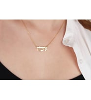 Glorria Kişiye Özel İbranice Hebrew İsimli Gümüş Kolye