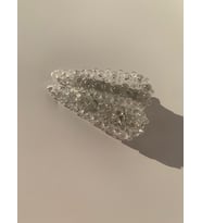 Şeffaf Renkli Parlak Simli Damla Şekil Gümüş Pens Kıskaçlı 2'li Saç Tokası Handmade El Yapımı Epoksi