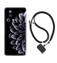 Xiaomi Mi 13 Lite Kılıf Silikon Boyun Askılı İpli Desenli Silikon Çiçekler 1639