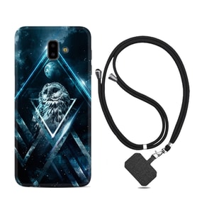 Samsung J6 Plus J7 Prime J7 Pro M20 Kılıf Boyun Askılı Silikon Old Owl 1649