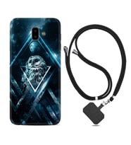 Samsung J6 Plus J7 Prime J7 Pro M20 Kılıf Boyun Askılı Silikon Old Owl 1649