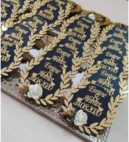 Kişiye Özel Ahşap Üzeri Pleksi Magnet Hatıra (Altın)