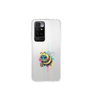 Redmi 10 ile uyumlu Splash arı tasarımlı şeffaf silikon kılıf
