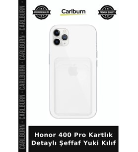 Honor 400 Pro Kartlık Detaylı Şeffaf Yuki Kılıf Koruyucu Mobil Aksesuar Cep Kılıfı
