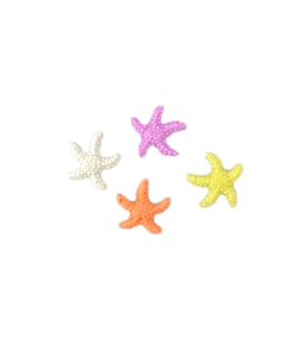 Polyester Deniz Yıldızı Renkli 1.7 CM (100 Adet)  Karışık Renk