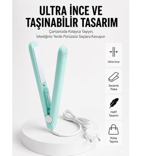 Seyahat Tipi Taşınabilir Saç Düzleştirici Saç Şekillendirici Yüksek Isı Ayarlı