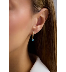 14 Ayar Nazar Altın Küpe
