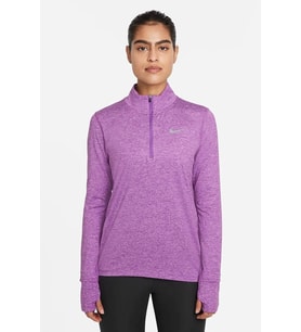 Nike Element 1/2 Zip Running Yarım Fermuarlı Yan Cepli Kadın Koşu Üstü Mor