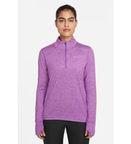 Nike Element 1/2 Zip Running Yarım Fermuarlı Yan Cepli Kadın Koşu Üstü Mor