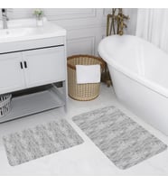 Rovigo Home Dijital Baskılı 2'li Banyo paspas Takımı RVG5166 (Gri)