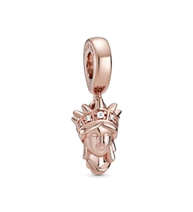 Nur Silver Rose Renk Özgürlük Heykeli Gümüş Charm NUR-BL12412